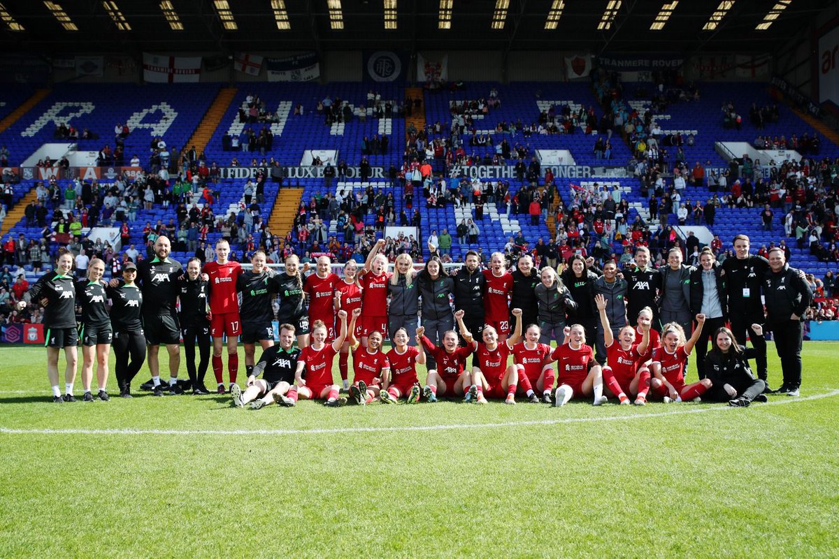 Finishing off at Prenton Park with 2 big wins this week! The fans support has been unreal! 🙏 1 game to go @LiverpoolFCW ❤️