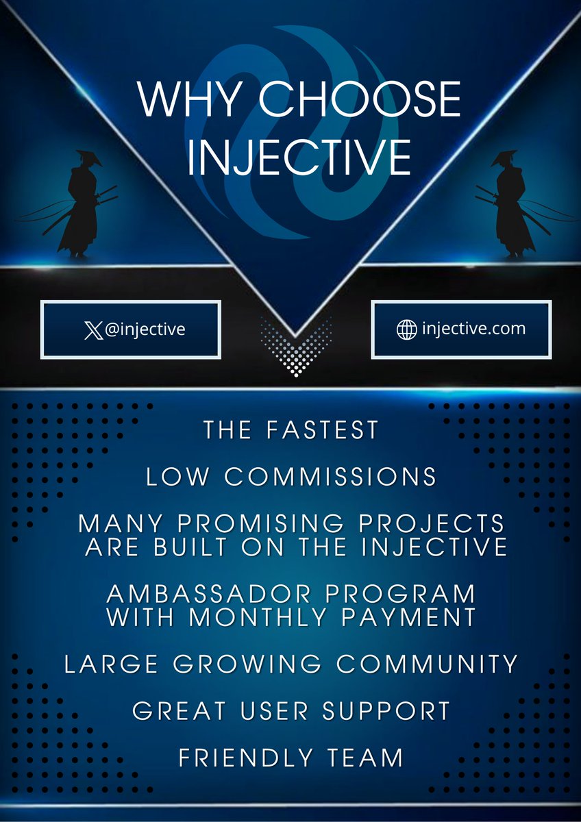 I made an infographic in which I tell you why I choose @injective 
Add your options, I'm interested in your opinion👇

If you are not with us yet, then take a closer look at the project on the website injective.com
