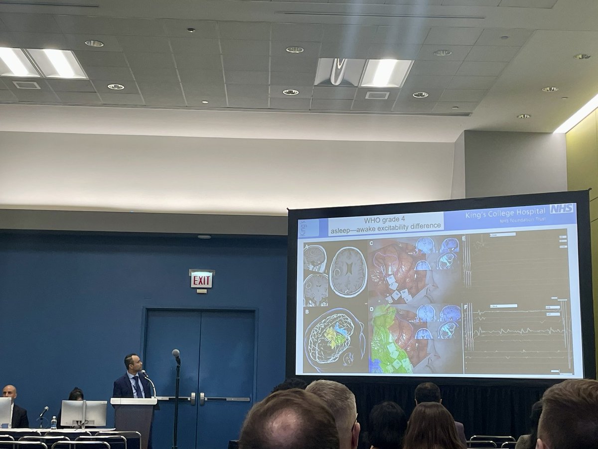 Congratulations to @PrazNeuro for presenting our study identifying #neurophysiological #biomarker of RMT difference to predict grade of #glioma in real-time during #awake craniotomy using ML model. @AANSNeuro

Thank you @DoctorZada for chairing the session 

👏 @lavrador_jose