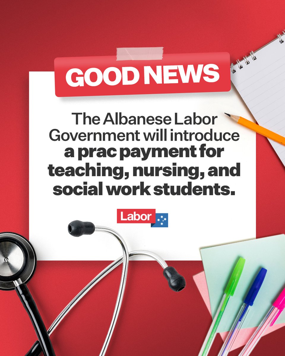 Eligible Australians studying to be a teacher, a nurse, a midwife or a social worker will soon be paid to go on prac. Read more below 👇