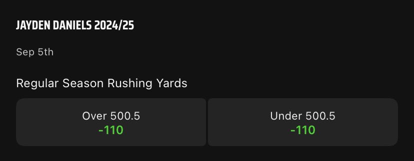 This feel low to anyone else?? 30 rush yards per game 
#DraftKingsSportsBook