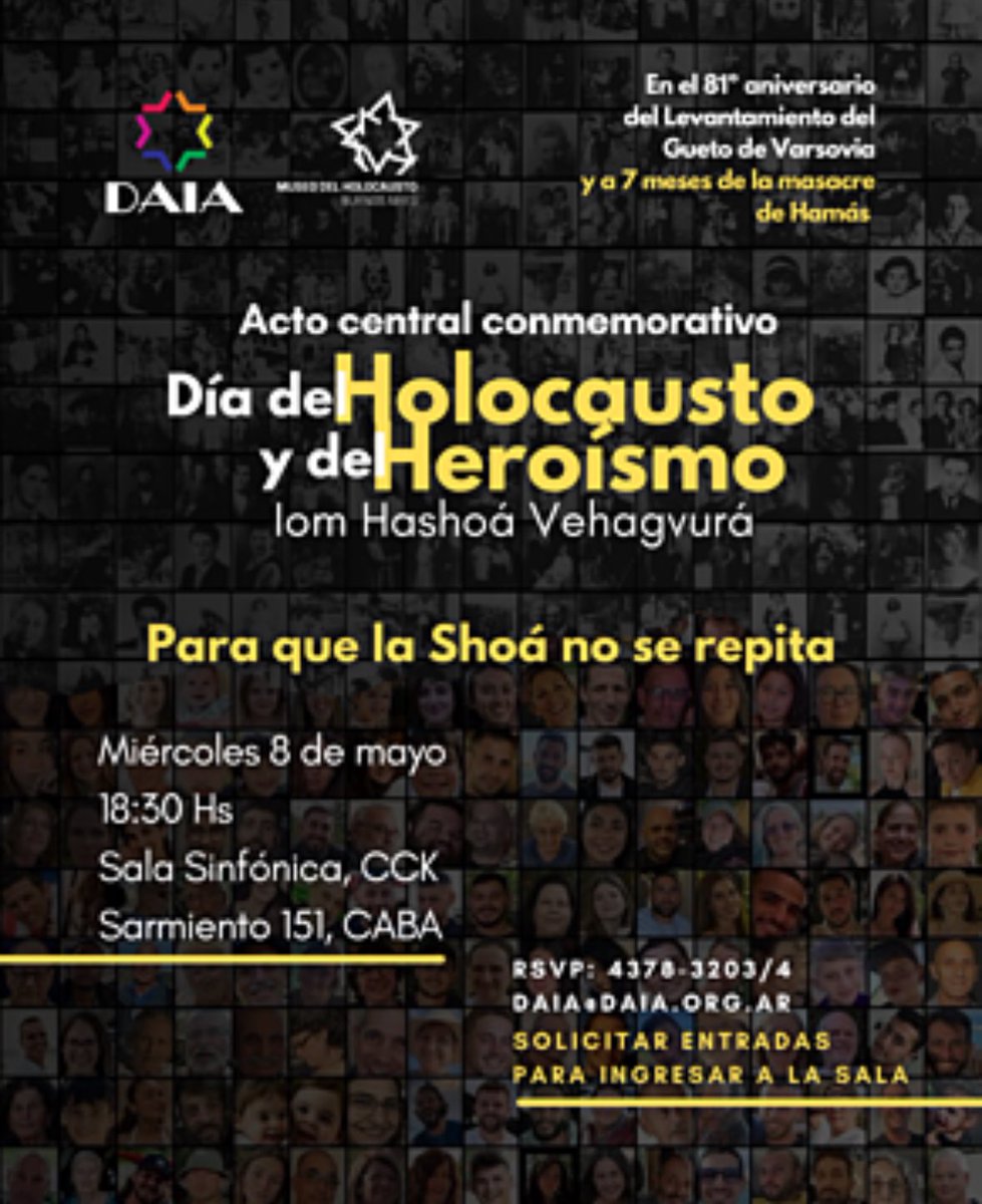 La DAIA y el Museo del Holocausto conmemorarán el día del Holocausto y del Heroismo

daia.org.ar/2024/05/05/la-…