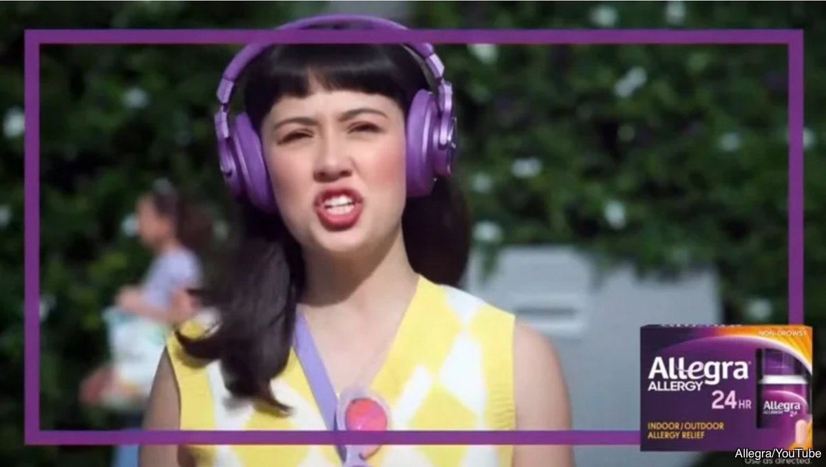 FOR THE LOVE OF GOD PLEASE MAKE IT STOP!!
#allegra #jardiance 
I don’t mind the actress but Who thought of this concept?  
It is so bad I will actively avoid the product and channels that air this most annoying commercial!