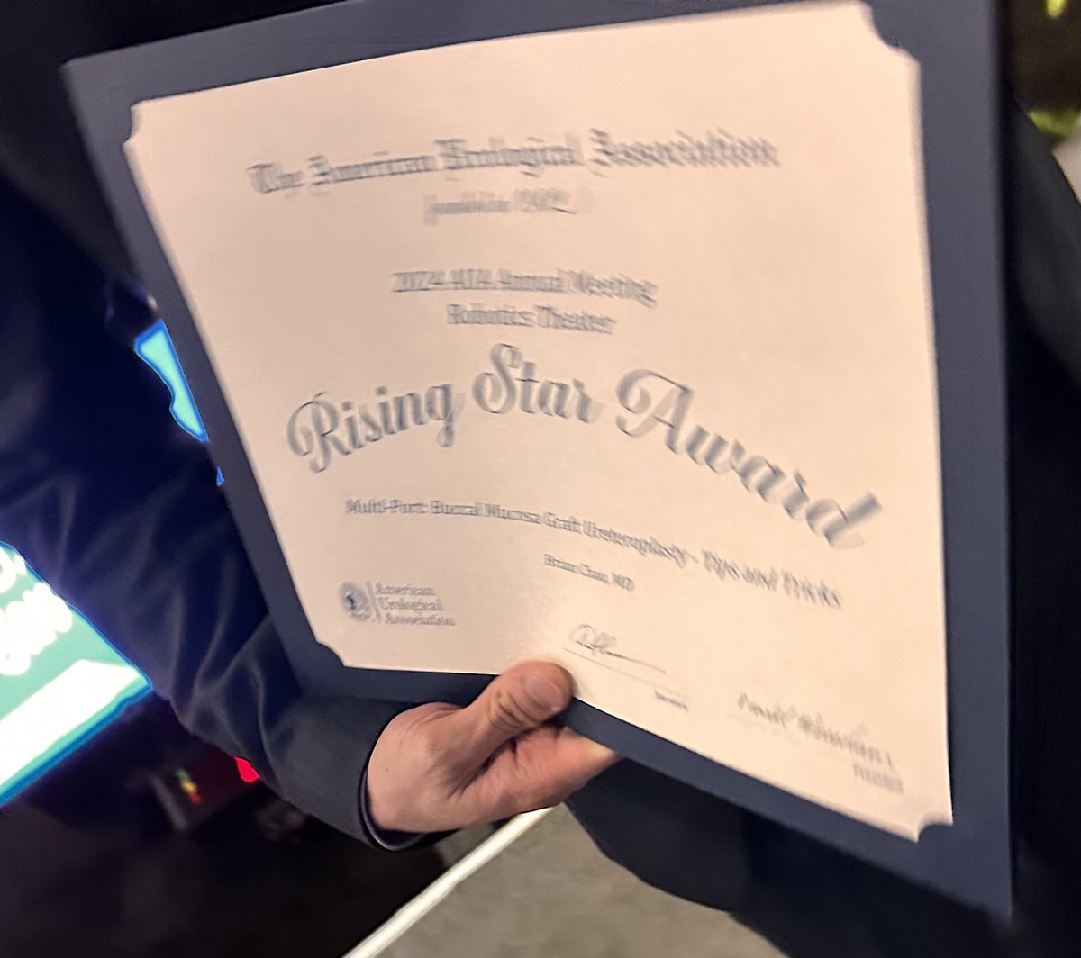 Daniel D Eun MD (@md_eun) on Twitter photo So proud of my fellow <a href="/BrianWChao/">Brian Chao</a>. Great video and presentation as a “rising star” at the robotic reconstruction session at the <a href="/AmerUrological/">Amer. Urol. Assn.</a> 2024 annual meeting. Congrats Brian! So proud of my fellow <a href="/BrianWChao/">Brian Chao</a>. Great video and presentation as a “rising star” at the robotic reconstruction session at the <a href="/AmerUrological/">Amer. Urol. Assn.</a> 2024 annual meeting. Congrats Brian!