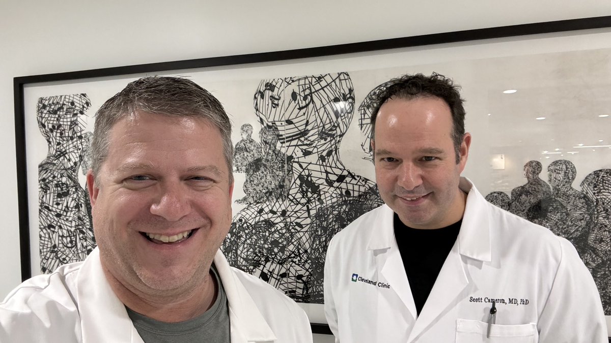 Sunday rounds. Thank you to all our @CCF_IMCHIEFS #IMRP members and @CleClinicGME residents and fellows. And of course all @ClevelandClinic #caregivers make this place #GOAT. Two #MudFuds happy to serve along side you. @2Scottish @CleClinicHVTI @ccfvascmed #PatientsFirst