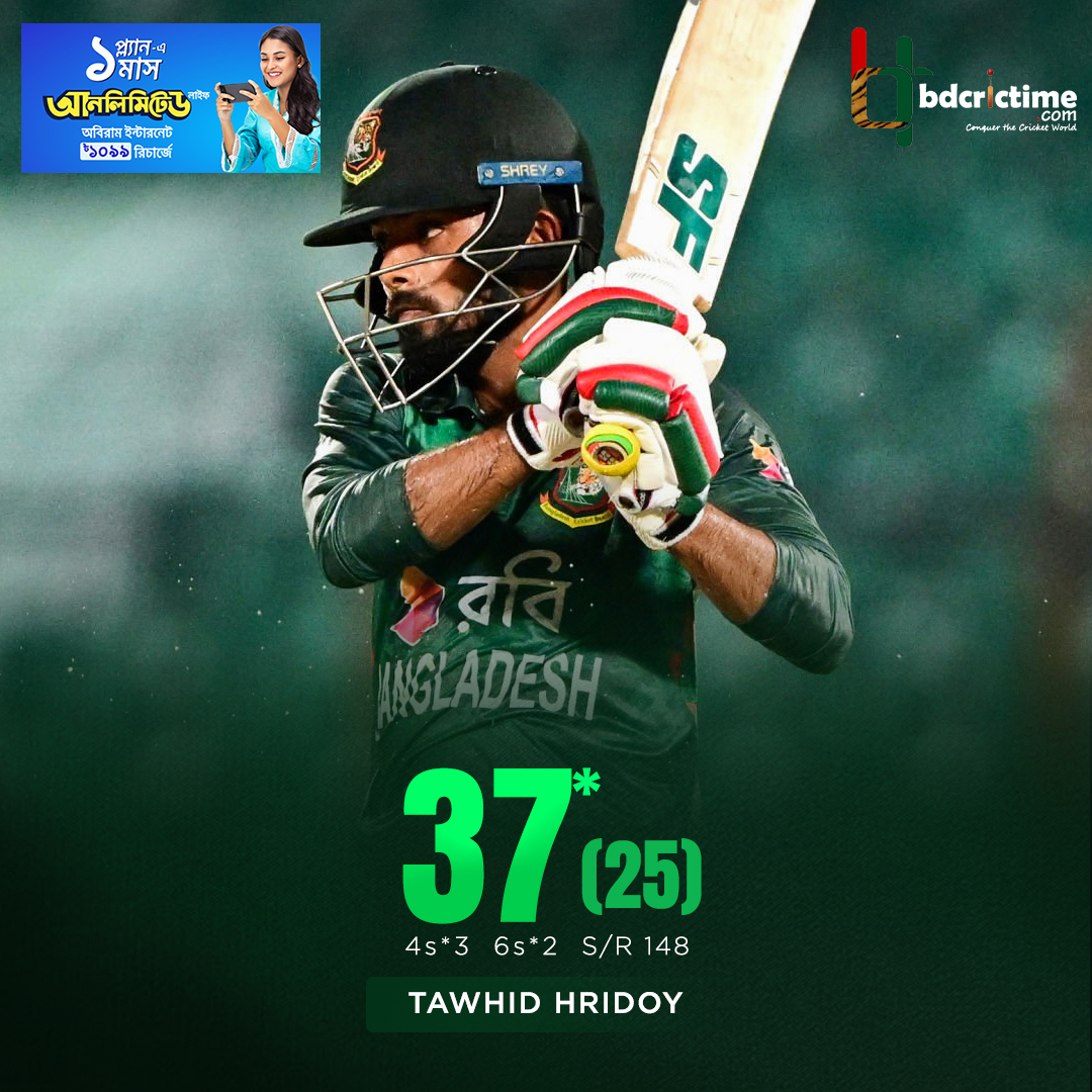 Hridoy guides 🇧🇩 to victory once more👏

#BANvZIM #MyGp