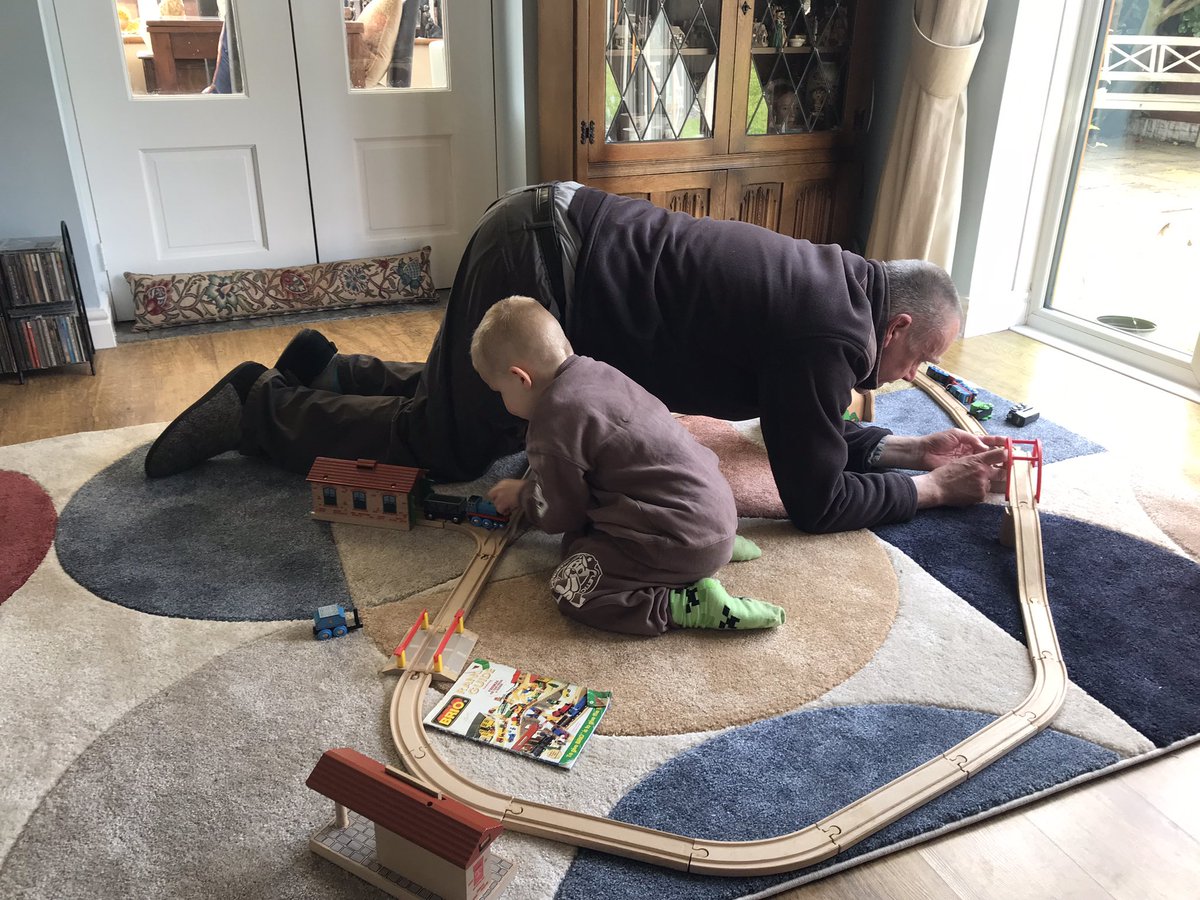 25+ years, 2 generations of children & still going strong - good old Brio #ThomasTheTankEngine train track, today built by grandma & played with by grandad/grandson