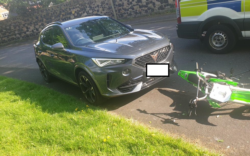A reminder that we will not tolerate the use of illegal motorcycles on our roads. The rider of this motorcycle was seen riding in a dangerous manner in the St Helens area and tactical contact was used to protect the public. The rider was arrested and the bike will be destroyed.