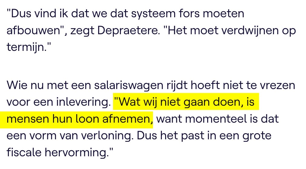 @tomongena @vooruit_nu @openvld Dag Tom, heb je het artikel ook gelezen? Vooruit wil mensen betalen in euro’s en niet in auto’s. Vooruit wil dat mensen netto meer overhouden. Vooruit wil hervormen. Je weet wel die hervorming die liberalen blokkeerden. Zullen we samenwerken en zorgen dat werken écht loont?