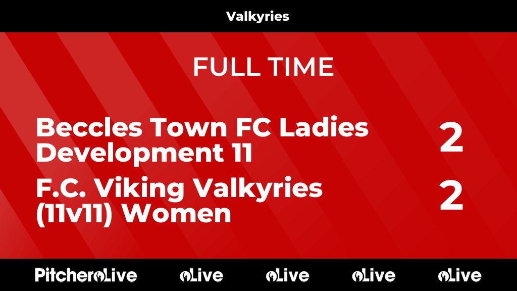 FULL TIME: Beccles Town FC Ladies Development 11 2 - 2 F.C. Viking Valkyries (11v11) Women #BECFCV #Pitchero pitchero.com/clubs/fcviking…