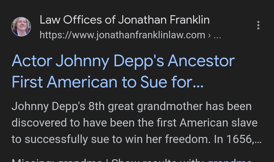 Johnny Depp should make a film about Elizabeth Key, his great grandmother. #slavery #blackhistory #history