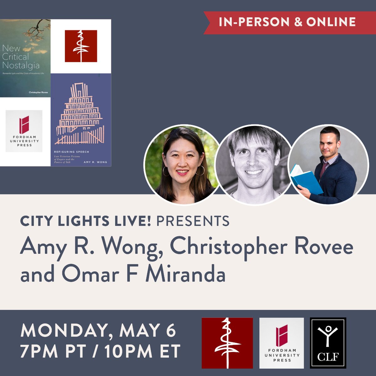 This Monday, Amy R. Wong and Christopher Rovee discuss how the challenges with English speech and language in the 19th century relate to the current issues in English studies. Register here: citylights.com/events/a-nosta…
