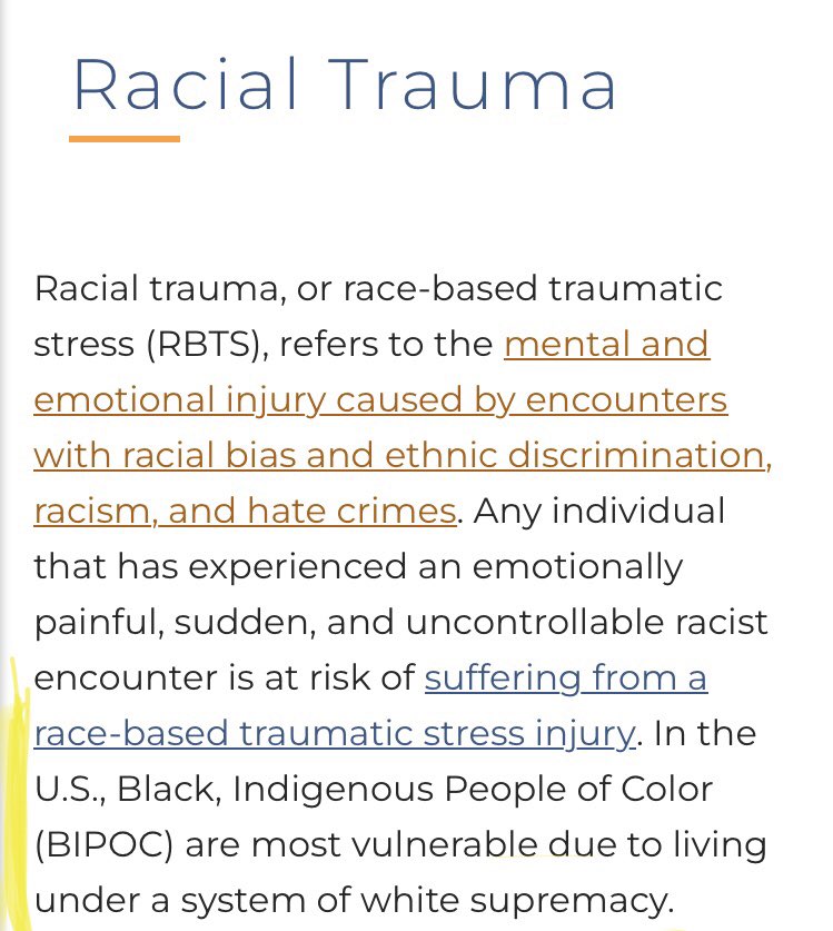 I wonder how our mental health is affected, by continuously being exposed to our country’s police shooting BIPOC indiscriminately & by watching our country’s military make war against BIPOC indiscriminately, among other stressors? @POTUS #RacialTrauma #Trauma #RacialBattleFatigue