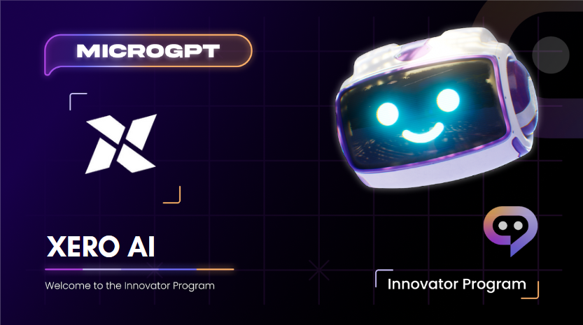 MicroGPT X @XeroAI_erc Xero AI is a pioneering platform merging AI with #blockchain to revolutionize video content creation powered by our unique #ARBP technology for unmatched accuracy. We are happy to invite them to our innovators program! #innovation #microGPT