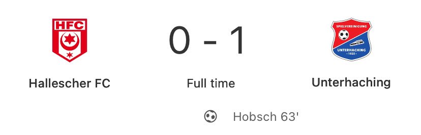 Wounding. Just gotta hope Mannheim lose as well later on. #3Liga #HFC #HFCUHG