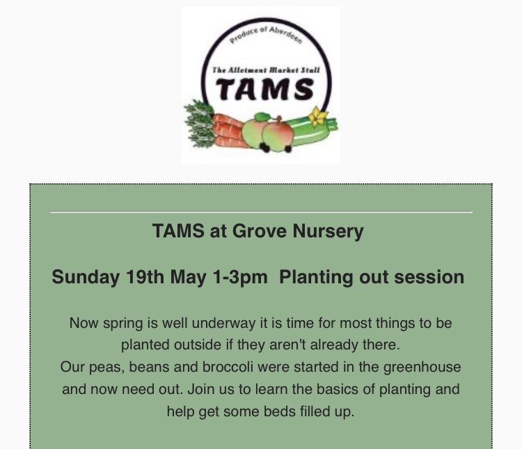 Keen to grow your own veg but need some tips? Come to a free event to help plant out peas, beans and brocoli and get top tips for your own garden. Experienced allotment holders and gardeners welcome too! #Aberdeen 19 May 2024. Grove Nursery 🪴 Near Hazlehead Park. ⬇️🫛🥦🫘