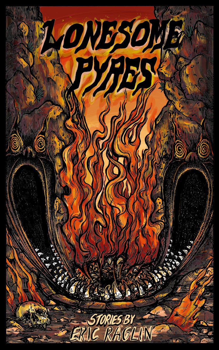 COVER REVEAL: LONESOME PYRES by @ericraglin1992 is coming late summer from Off Limits Press. Check out this gorgeous artwork by Echo Echo Illustrations and keep your eyes peeled for this gnarly short story collection!