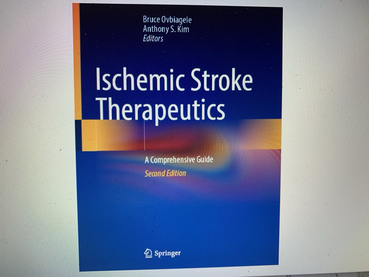 The latest edition of book by Prof Ovbiagele and Kim has been published. Pleased to provide chapter on Asymptomatic carotid stenosis, with P Bhattacharya. Plenty of great information in the book ⁦⁦@WorldStrokeOrg⁩ ⁦@ESOstroke⁩