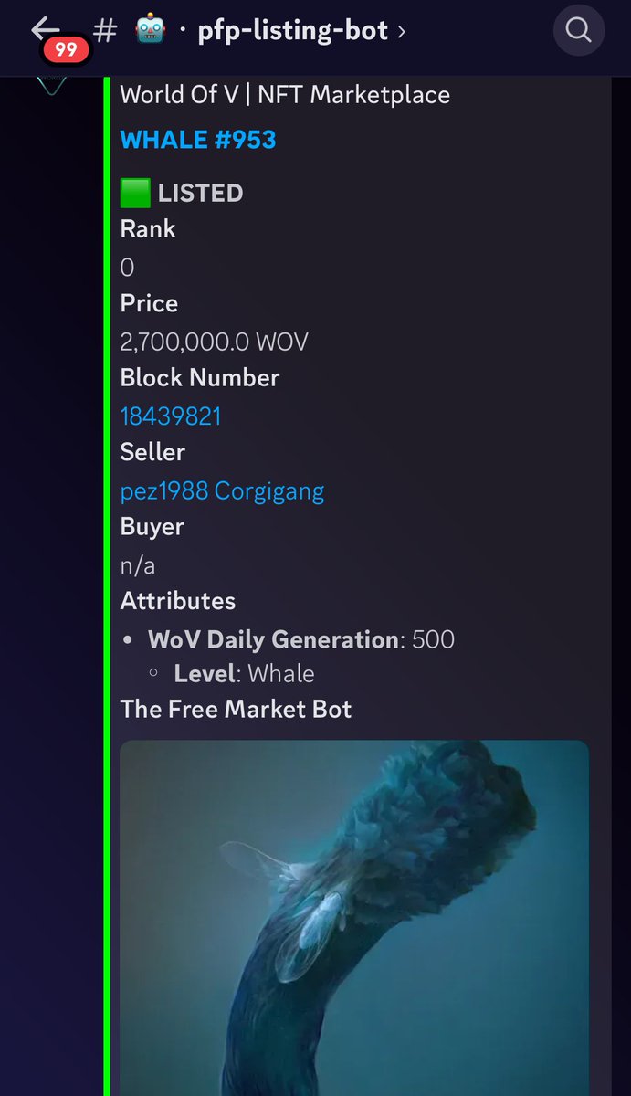 Pacotheeskimo's tweet image. For the guys lurking outside Whale Club.
This is a pretty good price for the @GenesisWoV Whale by @PasanenJenni 🤩

And it generates 500 $WoV per day🔥

worldofv.art/token/0x9aab6e…