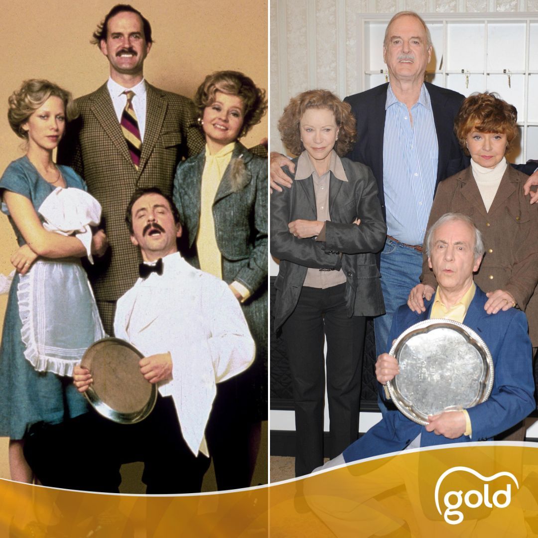 The #FawltyTowers cast in 1974 and 2009 📺