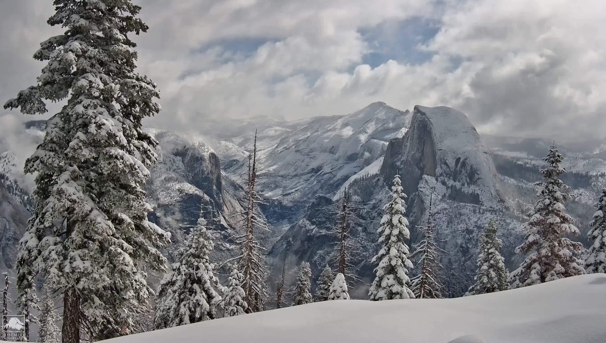 This is May 5th in Yosemite. 

What a breathtaking sight.