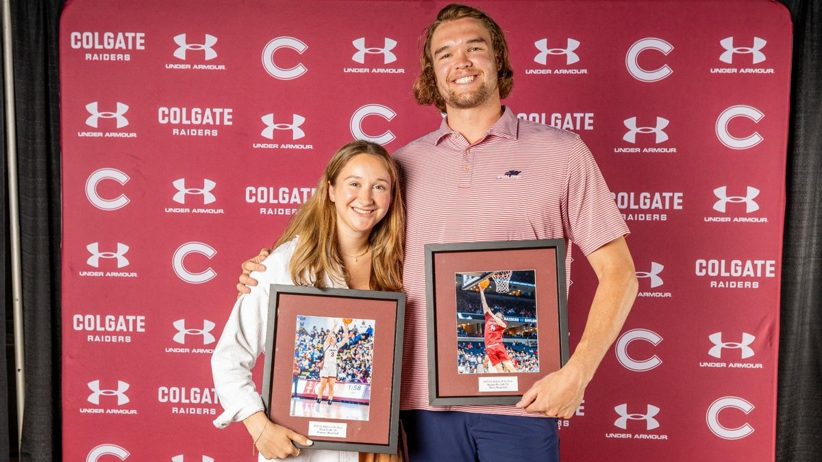 .@ColgateAthletic recently held the annual Golden 'Gates award ceremony, honoring Colgate student-athletes and presenting department awards. Alexa Brodie of @ColgateWBB and Keegan Records of @ColgateMBB were named Athletes of the Year. bit.ly/3UMyqZU