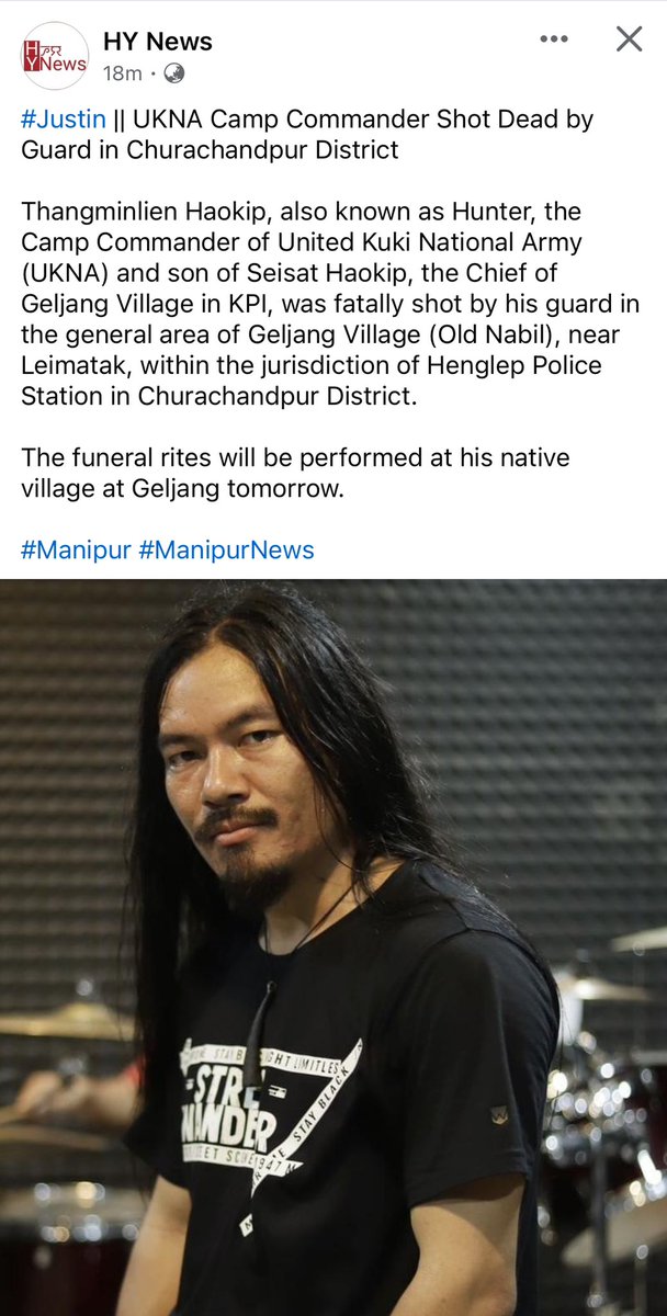 🚨 #Manipur: One of the commanders from the #KukiZoNarcoterrorist org UKNA, responsible for attacking innocent truck drivers carrying essential items, shot dead by one of his guards. 🚨

Shot by his guards, I mean, were they high on poppy?

Nevertheless, one more