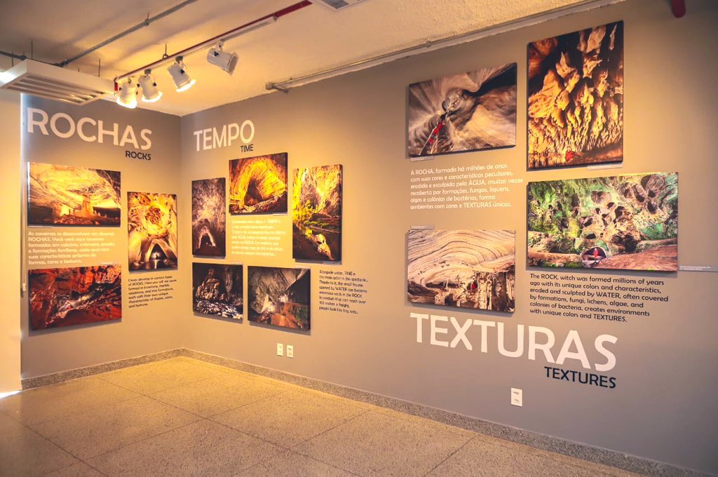 Ontem, tive o prazer de inaugurar com os parceiros 🇪🇺, a exposição 'Luz na escuridão' que reúne fotografias de cavernas 🇧🇷. A exposição apresenta as belezas naturais e sensibiliza o público sobre a importância de preservá-las. Obrigado @EUNIC_Global pelo convite a🇨🇭. @UEnoBrasil