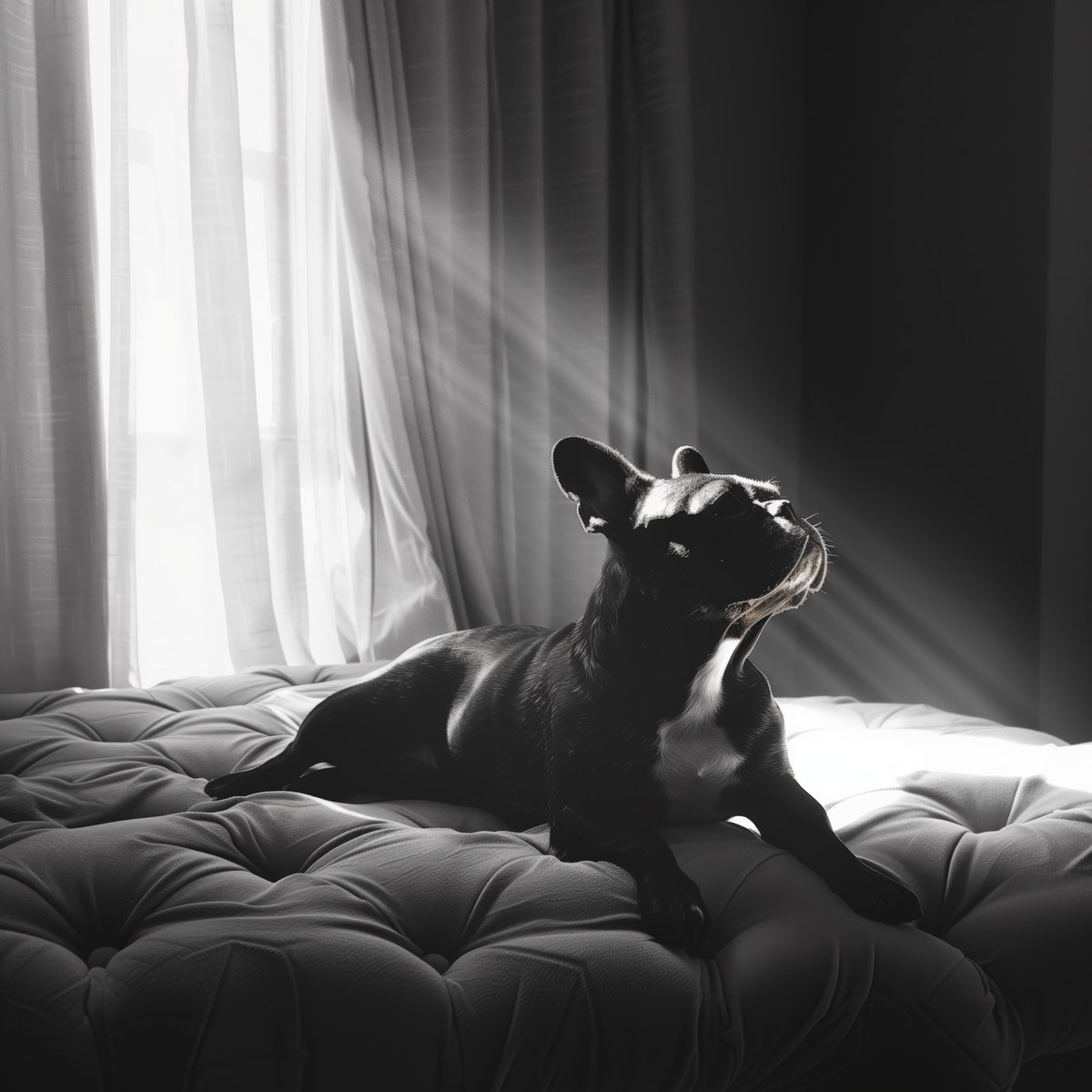 In Shadows and Sunbeams

#BlackAndWhitePhotography #FrenchBulldog #SereneMoments #PetPortraits