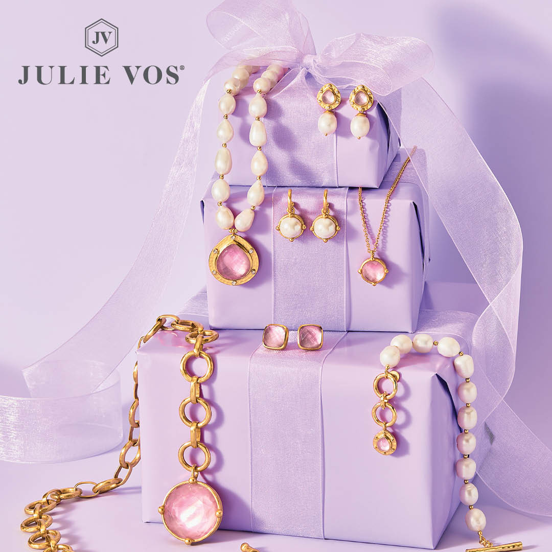 Introducing Clementine by #JulieVos at #AlexandersJwlrs

Overflowing with pale pink stones & luscious pearls...perfect for spring, perfect for MOM!

#PearlJewelry #StatementJewelry #SpringStyle #24kGold
