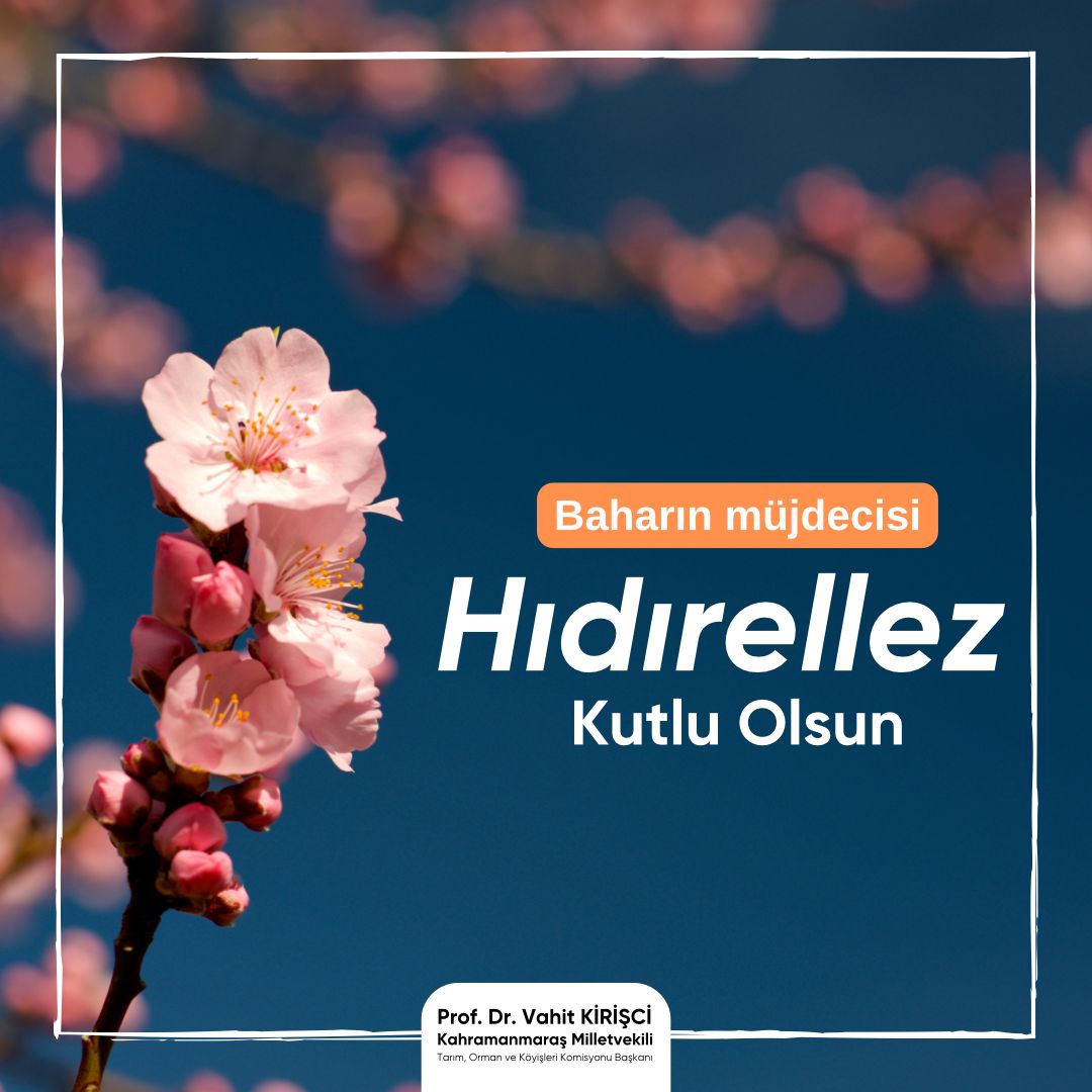 Tüm renkleriyle kardeşliğin, uyanışın, bereketin, yeniden dirilişin ve birlikte yaşamanın sembolü, baharın müjdecisi #Hıdırellez’in dostluğa, bolluğa ve huzura vesile olmasını diliyorum.