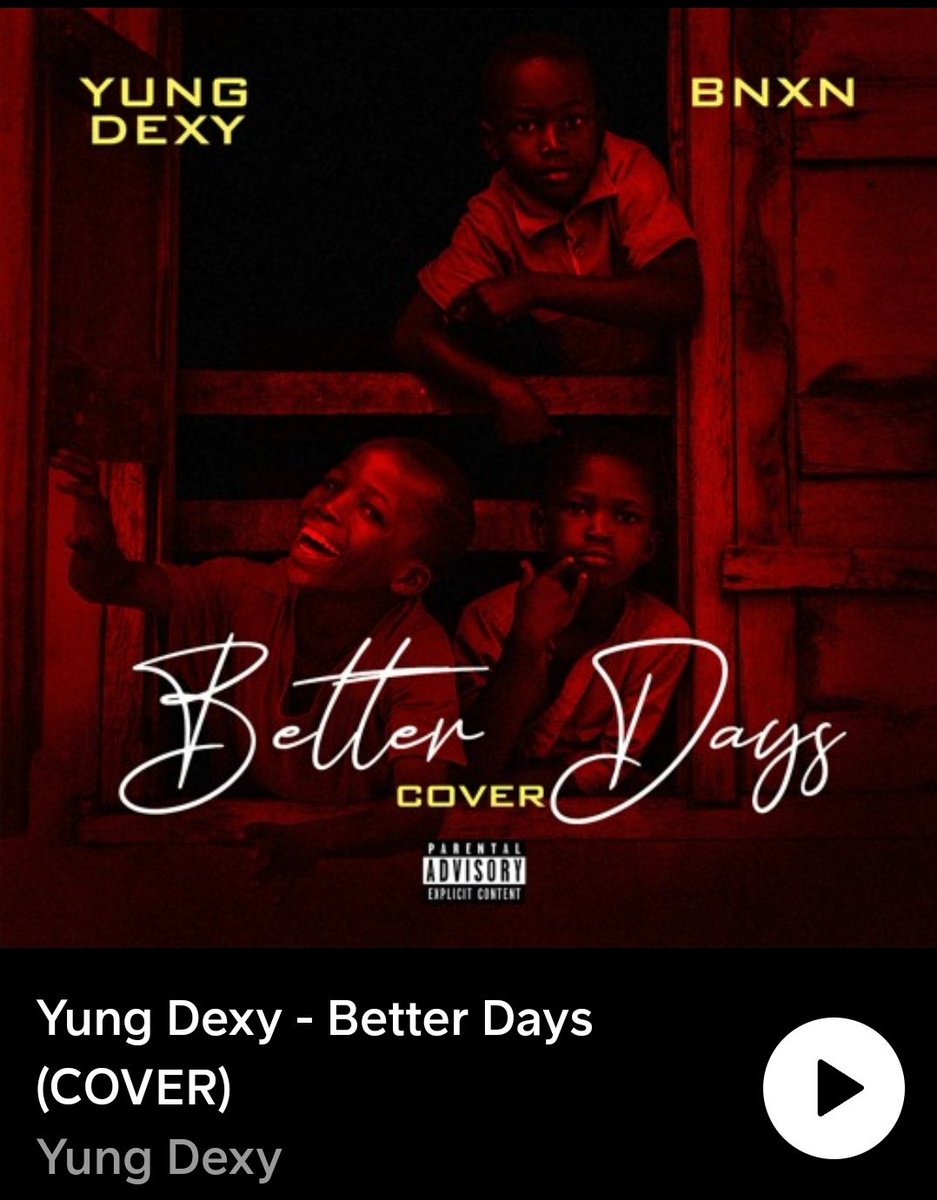 #GoRunItUp
#GoShowSomeLove

Better Days by @itsyungdexy out now on SoundCloud, it's special, it's exclusive, go and increase the numbers NOW!!! 

Streaming Link On His Bio
#doperecordsonly
Shouts #deejaytmonie