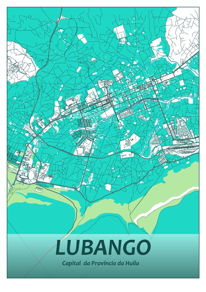 Hoje, dediquei meu tempo para homenagear as três principais cidades de Angola através da cartografia. Esses mapas foram criados com dados livres e elaborados com software de código aberto (QGIS). Apenas com as habilidades de um bom cartógrafo, obtive resultados incríveis.