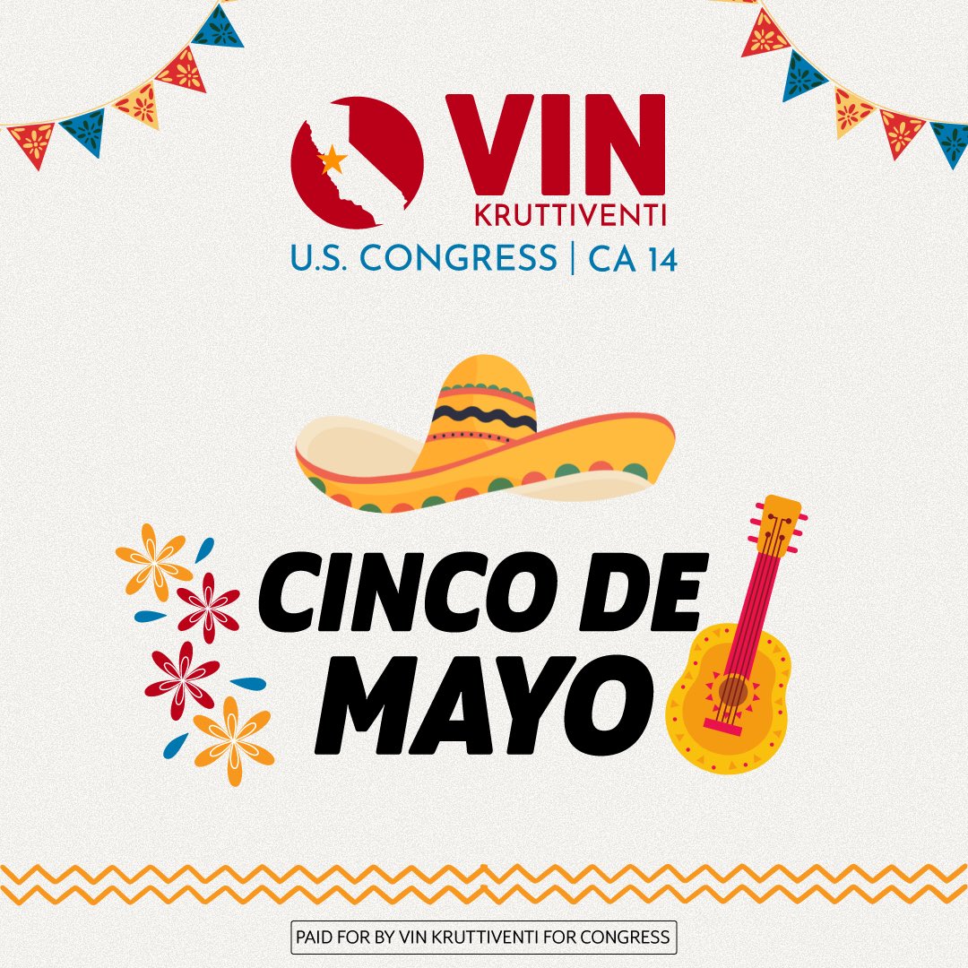 Happy Cinco de Mayo! 🎉 Celebrating Mexican culture and heritage. #CincoDeMayo #MexicanPride #FiestaTime #Vin4Congress