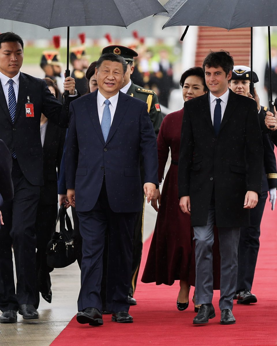 Très heureux d’accueillir aujourd’hui le Président Xi Jinping pour sa visite d’État en France. Nous célébrons en cette année 2024 les 60 ans de nos relations diplomatiques. 🇫🇷🇨🇳 Bienvenue en France !