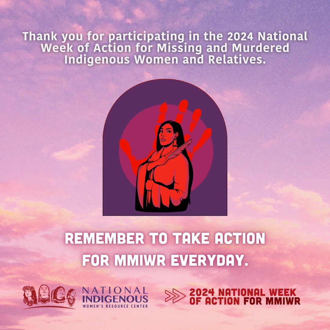 Women experience violence every day. Ending the MMIWR crisis is a commitment to everyday action. Continue to take action all year to stop this crisis of violence. #MMIWR #MMIWRActionNow #NoMoreStolenSisters #NoMoreStolenRelatives #HonorMMIWR