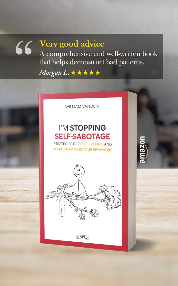 I'm stopping self-sabotage : Strategies for persevering and reprogramming your behaviors. #Book #SelfSabotage #Psychology #Sabotage #Behavior #Amazon  

a.co/d/gnZi7Wy