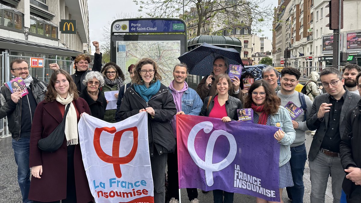 Aujourd’hui c’était porte-à-porte géant dans le 16e arrondissement à Paris avec @S_Legrain, @Camille_Hachez et @AnnabelleHuet Nous avons toqués 450 portes et convaincus des dizaines de personnes de voter ! Partout en France, même dans le 16e arrondissement, les insoumis sont là