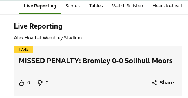 #bbcfootball is SO shit - they don't even say WHICH team missed.....
#DefundTheBBC