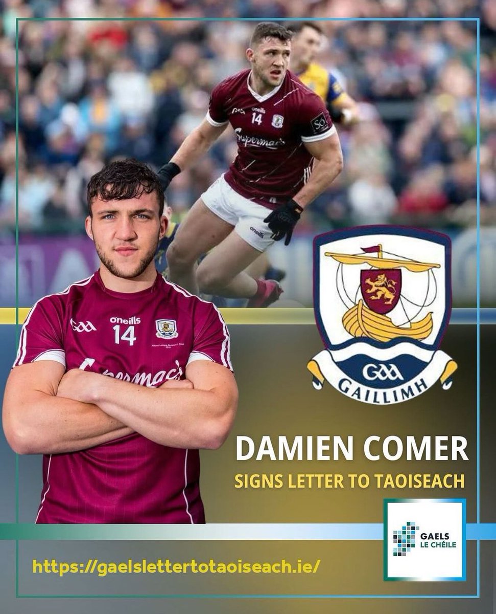 What a win for Galway 🤩 Great to see Damien Comer back in fine form. A well deserved man of the match. Damien has signed our letter. Join with him & tens of thousands of other Gaels across Ireland by clicking here 👇 gaelslettertotaoiseach.ie #Galway #PlayYourPart #Gaels