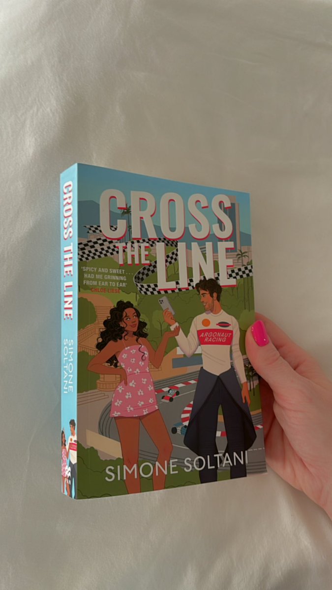 Halfway through Cross The Line by @simonesoltani which is a buddy read with @BookmadB and @BookLeap 🩷 It’s out later this month. #BookTwitter @panmacmillan @chlodavies97