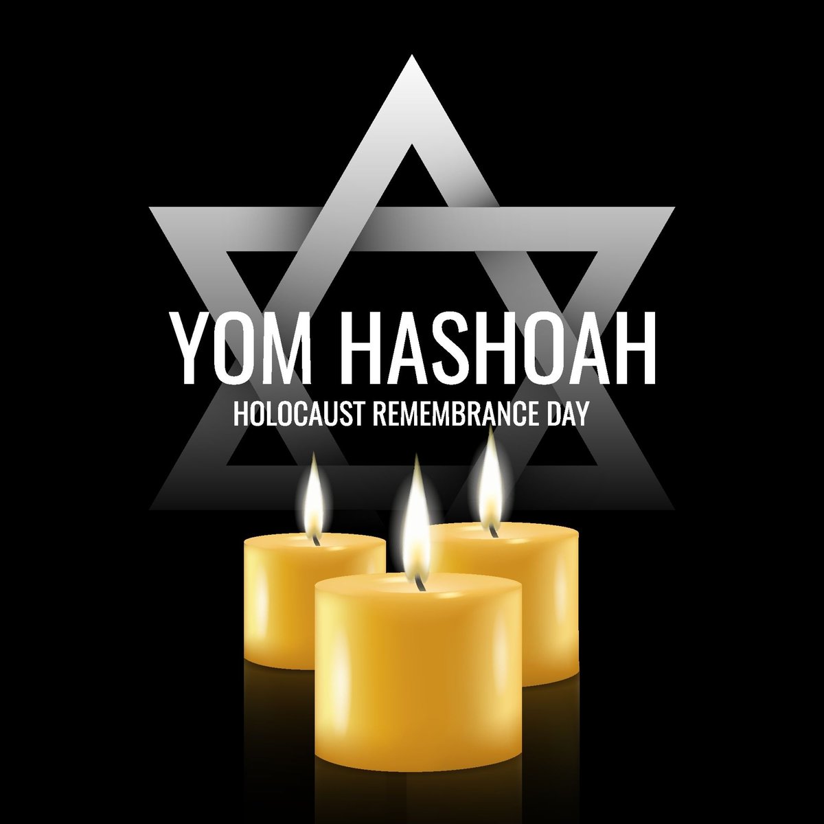 Yom HaShoah. We remember the 6 million Jewish men, women and children murdered by the Nazis and their accomplices during the Holocaust. May they never be forgotten ✡️ #NeverForget