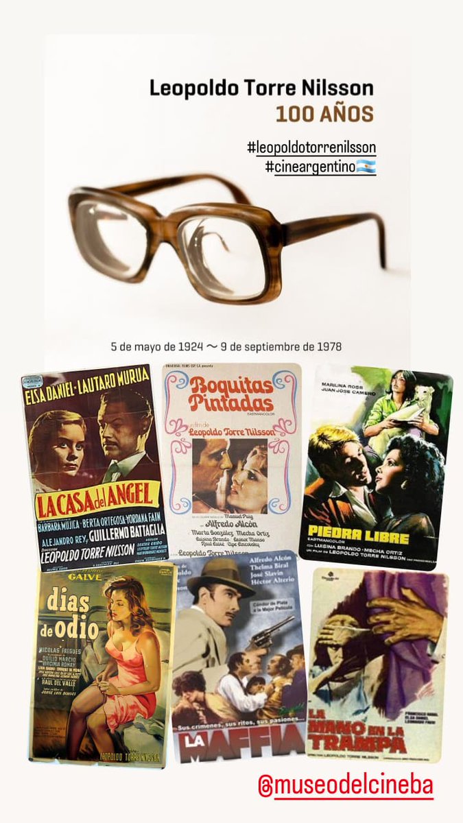 Hoy se cumplen 100 años del natalicio de #LeopoldoTorreNilsson uno de los principales directores del #cineargentino 🇦🇷. 
@MuseoDelCineBA