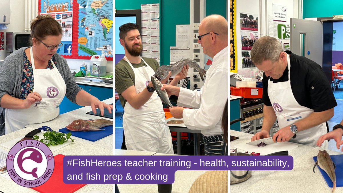 Join us this Sat, 11/5, in Bristol for #FishHeroes teacher training!

🐟 Learn about fish, health & sustainability
🔪 Fillet fish & learn new skills
🧑‍🍳Cook 3 fab fish dishes
🧑‍🎓Get teaching ideas
🤩It’s FREE!

Details at: facebook.com/groups/fishhero

@FoodTCentre @FishmongersCo