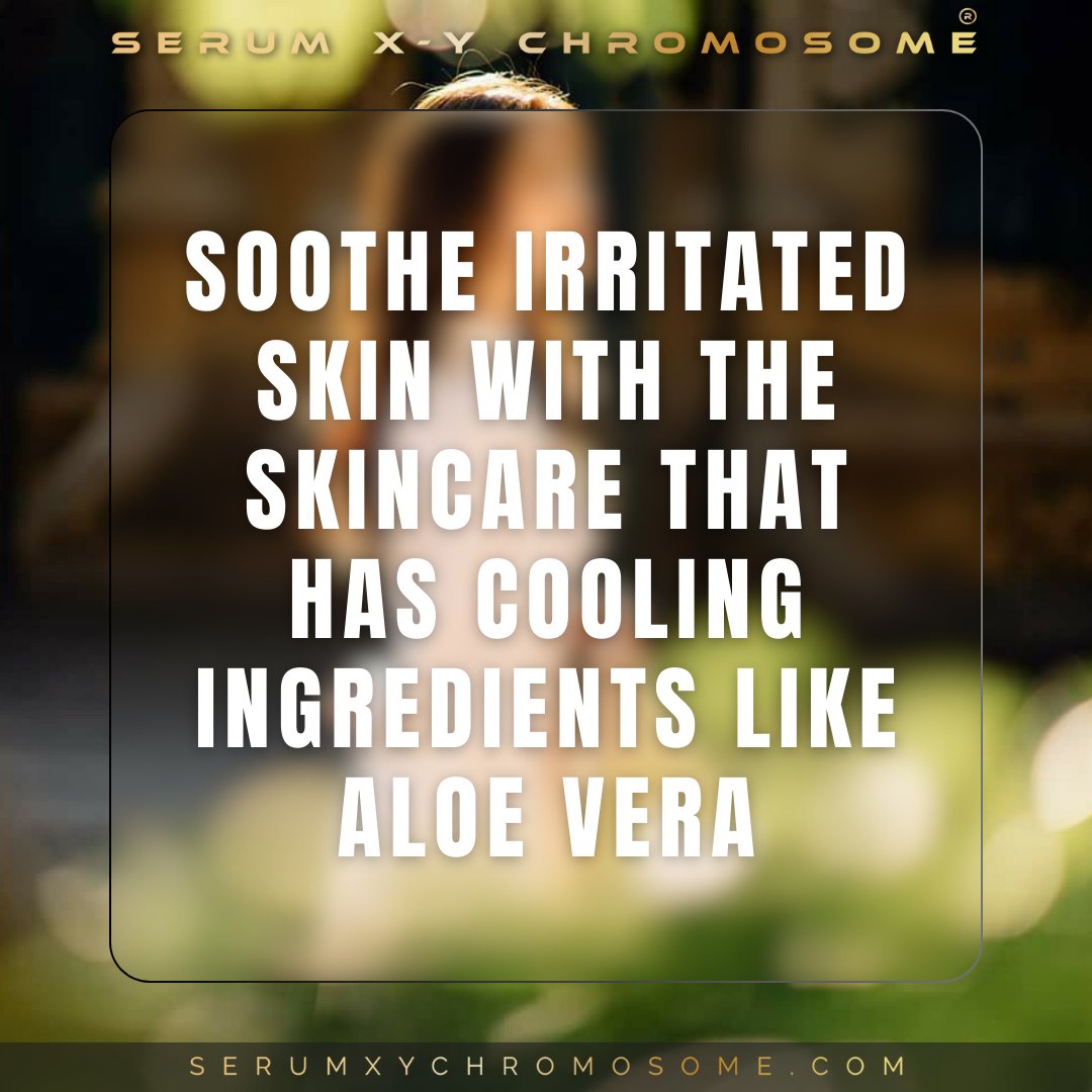 Aloe vera has anti-inflammatory properties that help calm redness, itching, and irritation associated with sensitive or compromised skin. #AloeVeraHeals #SoothingSkinCare #SkinIrritationRelief #CalmingSolutions #SensitiveSkinCare #SERUMXYCHROMOSOME