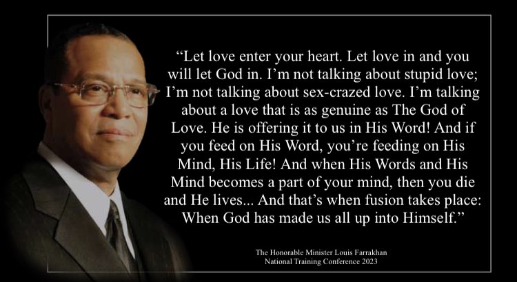 “Let love enter your heart. Let love in and you will let God in. I’m not talking about stupid love; I’m not talking about sex-crazed love. I’m talking about a love that is as genuine as The God of Love. He is offering it to us in His Word!”—-
@GodDMuhammad #NOISundays