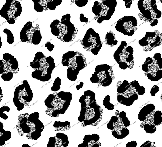 💧Black + Silver Glitter Leopard Print PNG - Seamless Leopard Pattern Overlay - Transparent PNG Digital Download File by drypdesigns💧ift.tt/wl5C4U8 #drypdesigns #digitaldownload #digitalart #graphicdesign #PNG
