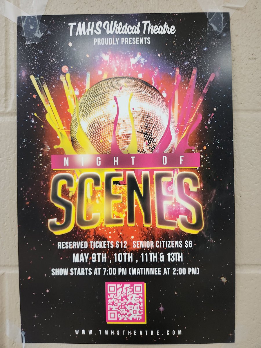 Wildcat Theatre presents NIGHT OF SCENES! Tks on sale at tmhstheatre.com Very limited seating! @FineArtsTomball @TISDTMHS @TomballISD