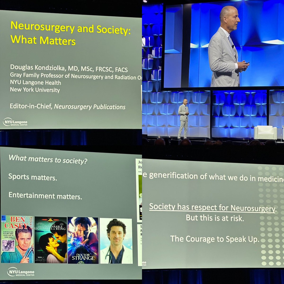 @DKondziolkaCNS on NSGY and society @NYULH_Neuro @nyulangone #AANS2024 #whatmatters2me #skullbase @AANSNeuro @IsaacYangMD @UCLAHealth @UCLANsgy @HarborUCLA @HarborUCLASurg