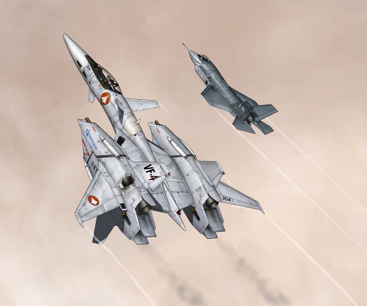 Lightning III & Lightning II STONEWELL BELCOM VF-4A LIGHTNING III & X-35B LIGHTNING II By Saratoga (aka Saratoga233) pixiv.net/en/artworks/11…